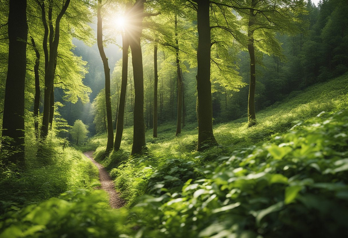 Dichter Wald im Geo-Naturpark Bergstraße-Odenwald